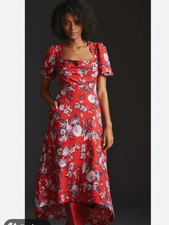 Maeve Dresses & Skirts - NWT Maeve by Anthropologie Red Floral Dress Size 2